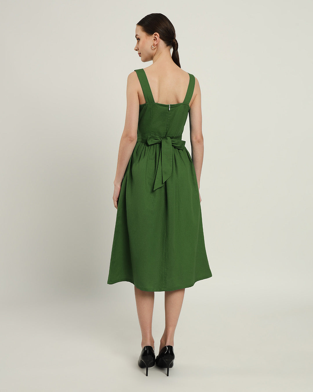The Mihara Emerald Cotton Dress