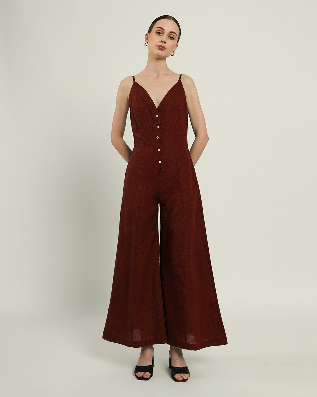 Midday High Flared Rouge Jumpsuit