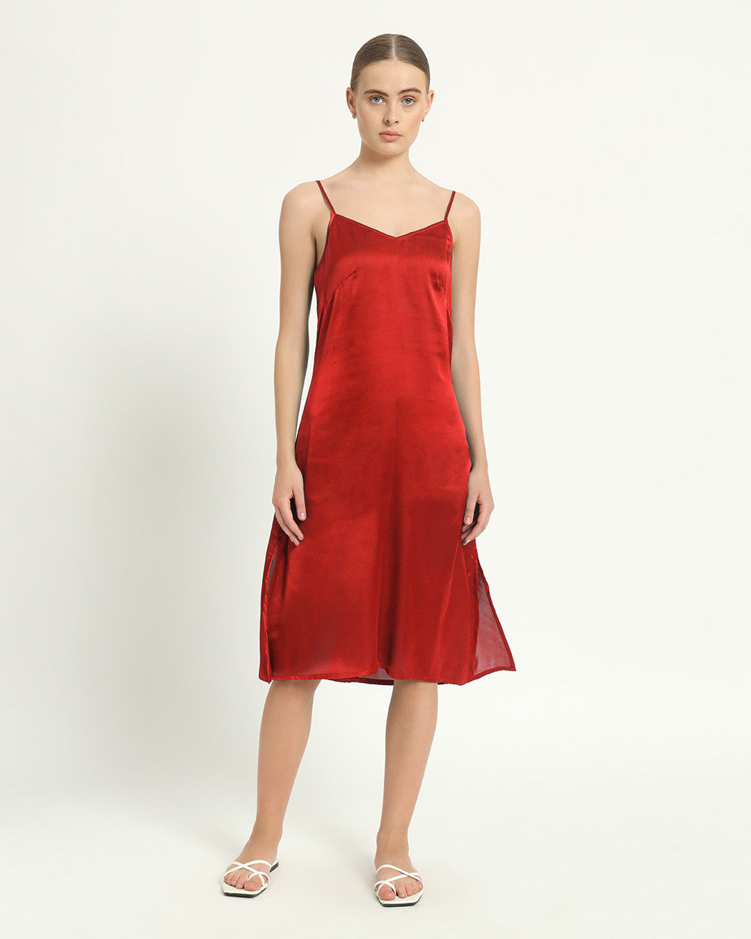 Satin Grace Scarlet Red Night Dress