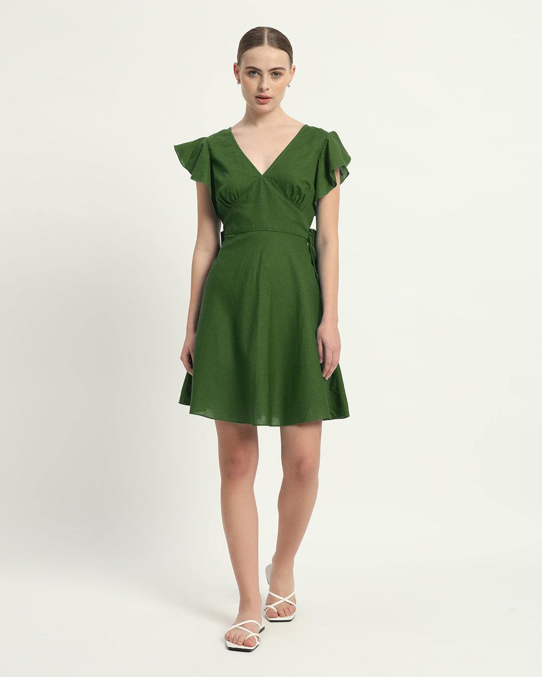 The Fairlie Emerald Cotton Dress