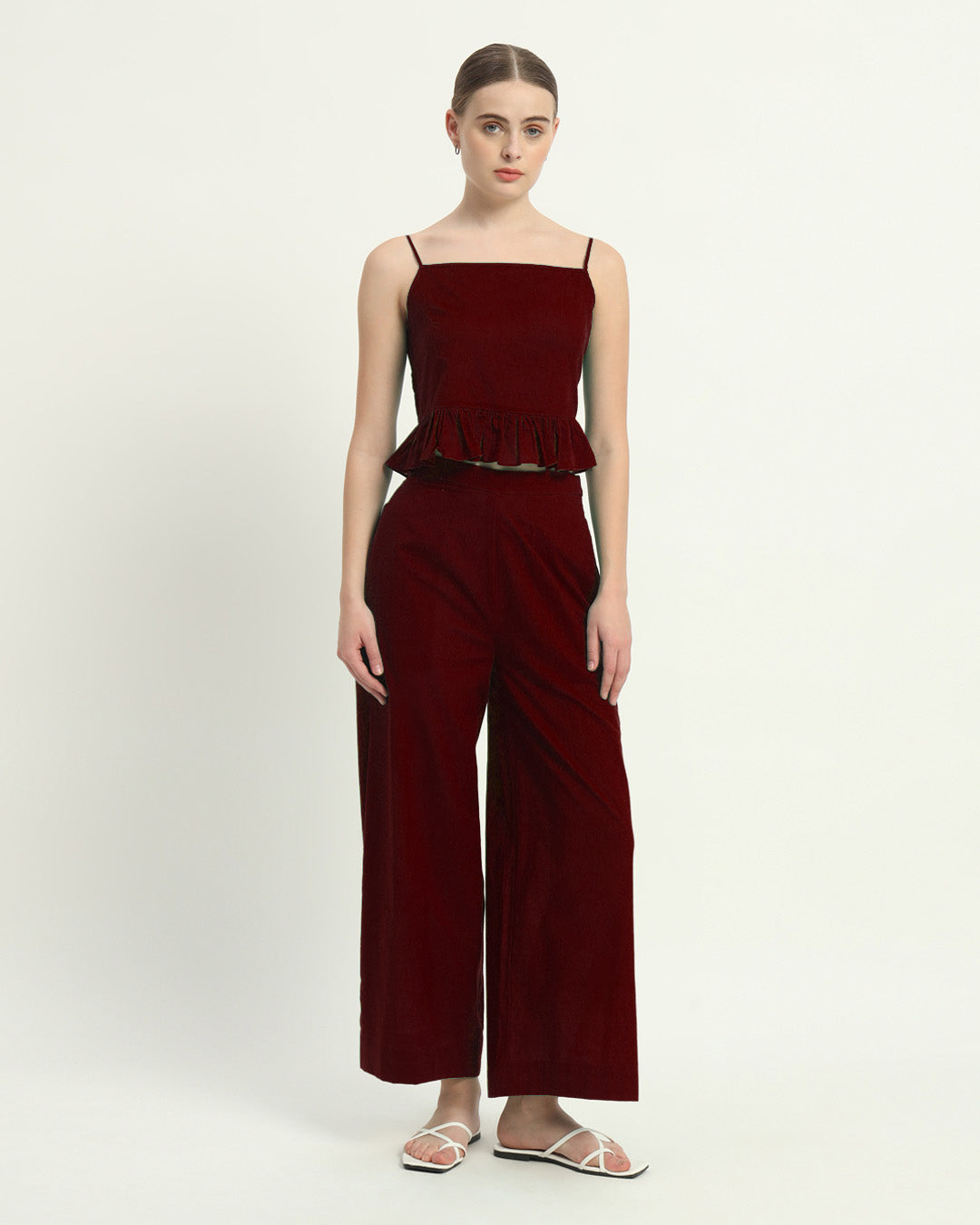 Whimsical Willow Solid Rouge Co-ord Set