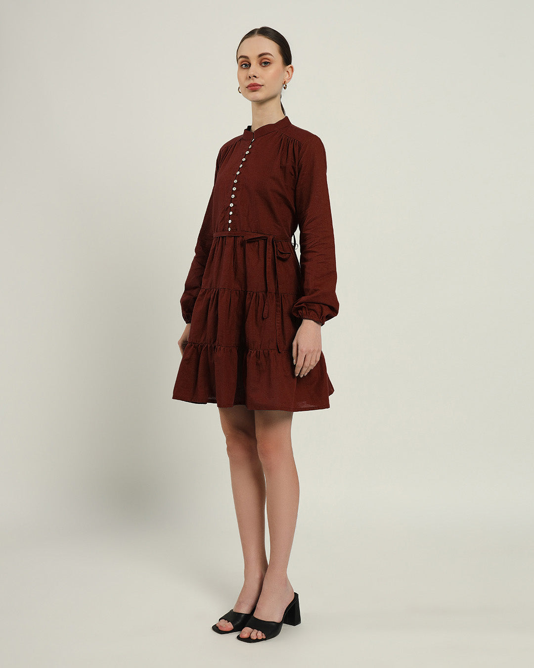 The Ely Rouge Cotton Dress