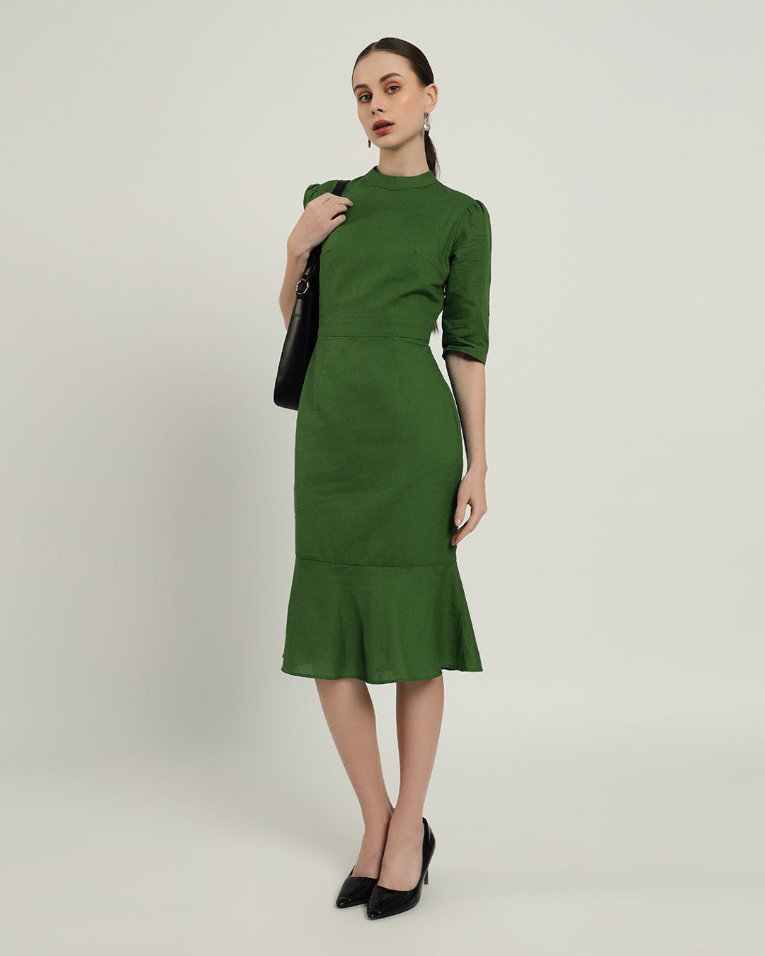 The Charlotte Emerald Cotton Dress