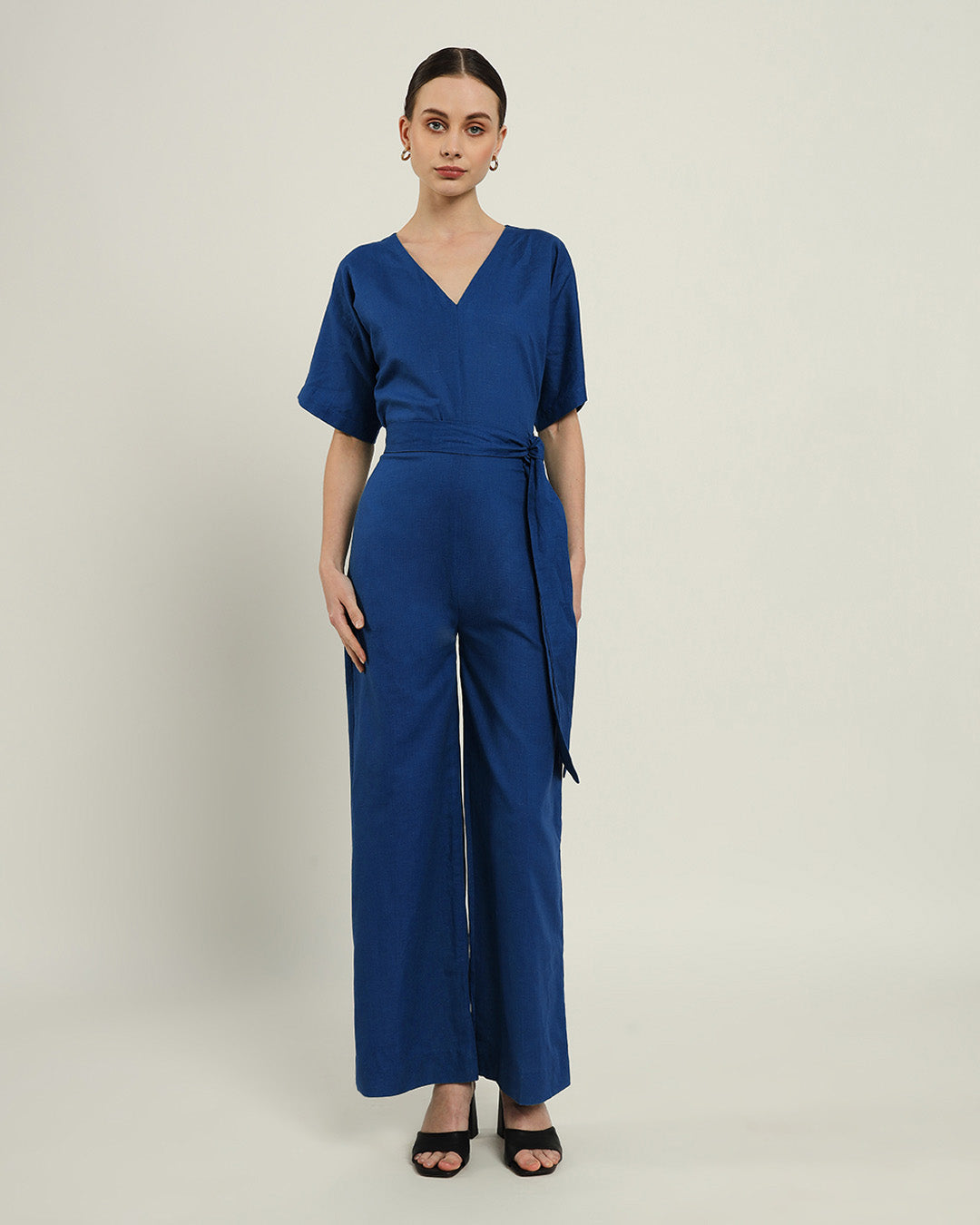 Sunny Things V Neck Cobalt Jumpsuit