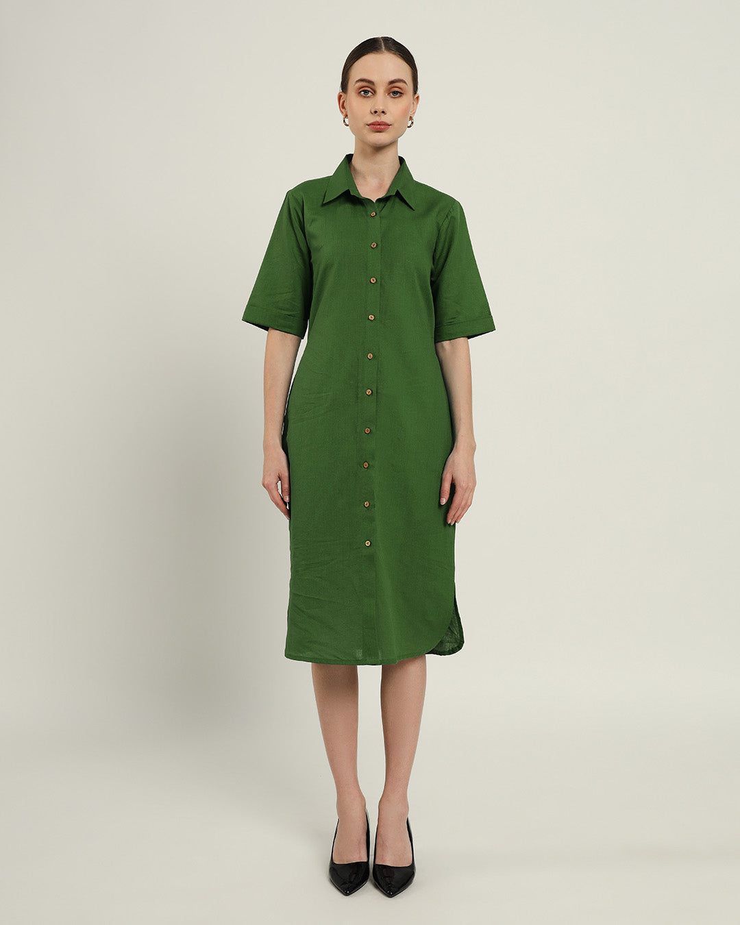 The Tampa Emerald Cotton Dress