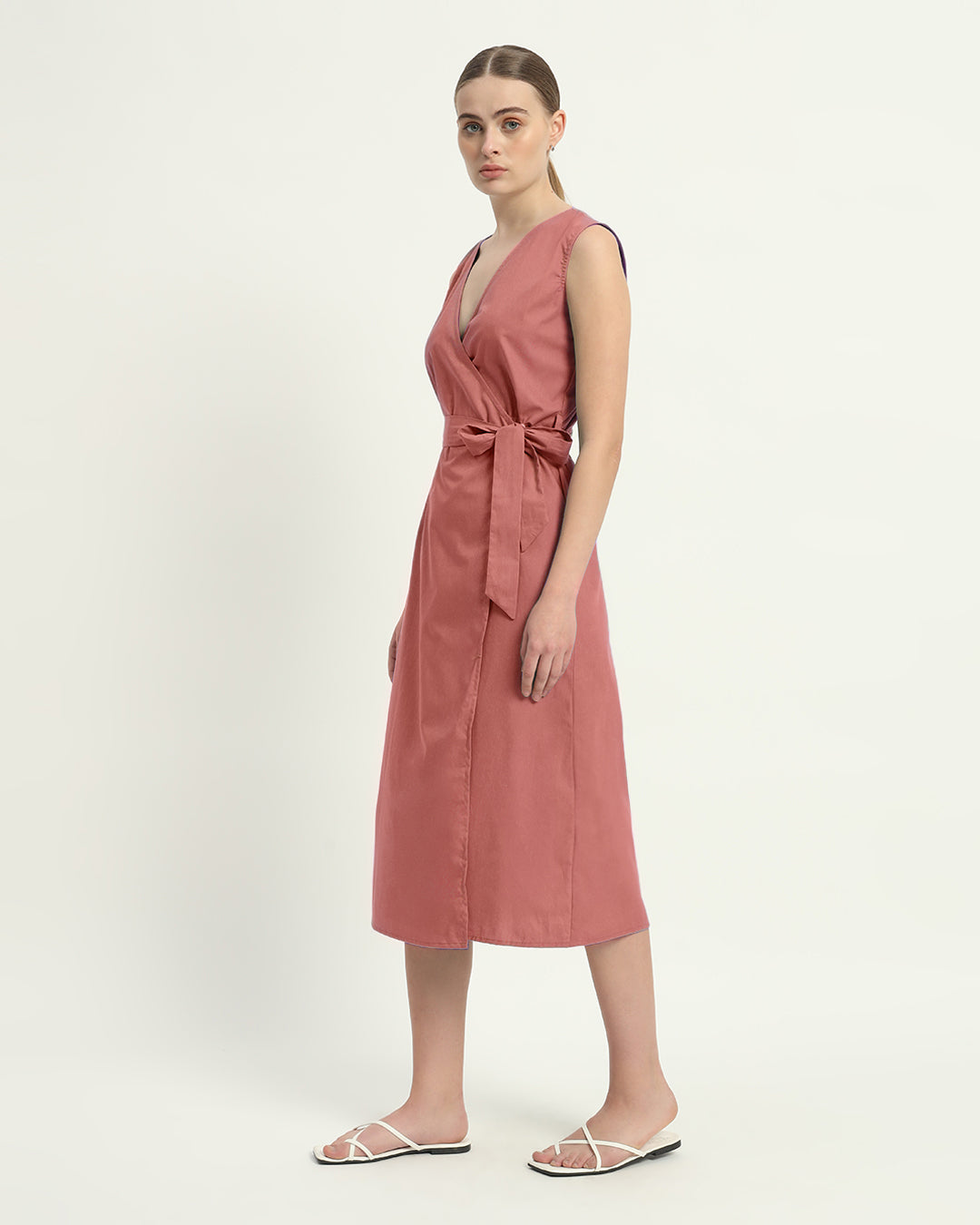 The Windsor  Ivory Pink Cotton Dress