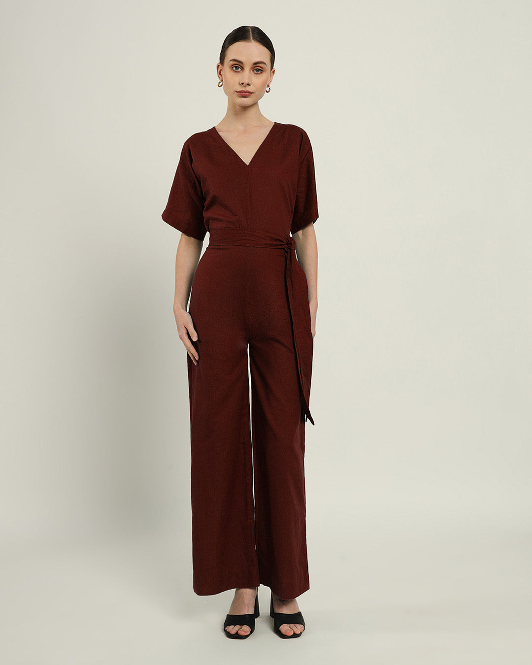 Sunny Things V Neck Rouge Jumpsuit