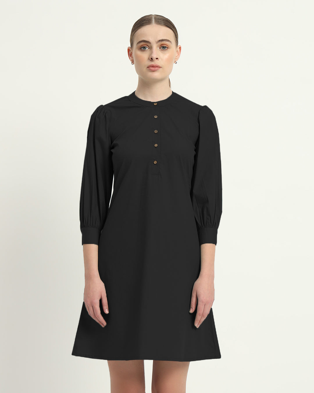The Roslyn Noir Cotton Dress