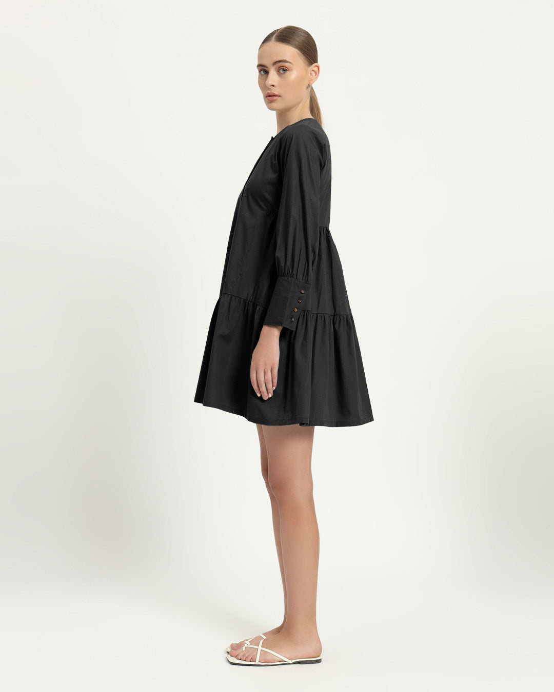 The Brandis Noir Cotton Dress