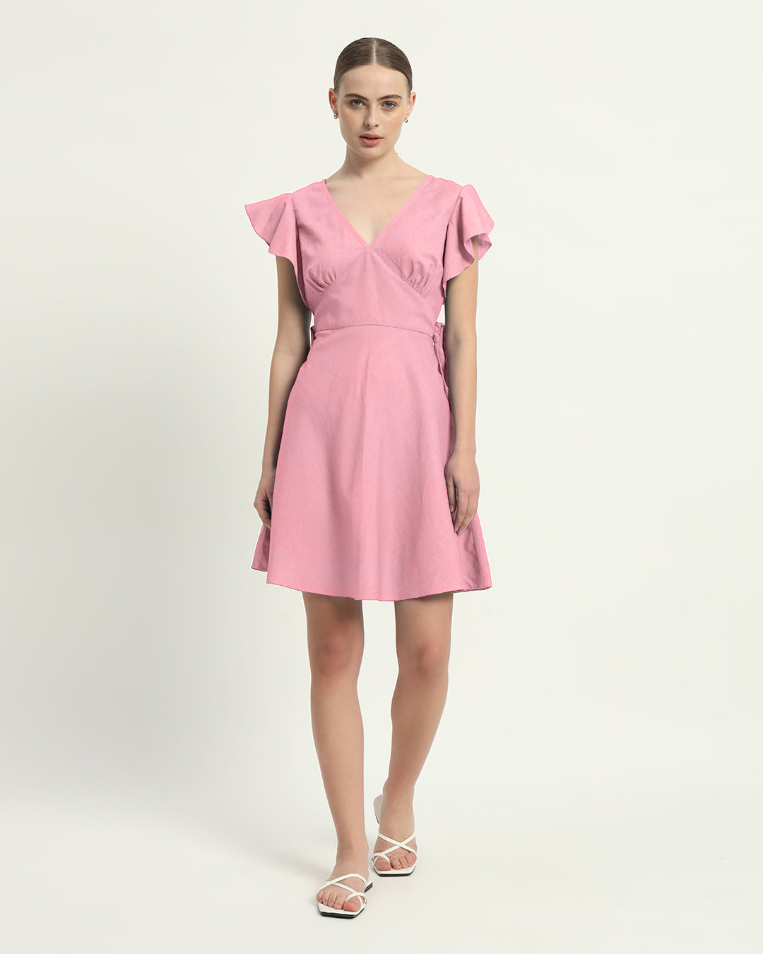 The Fairlie Fondant Pink Cotton Dress