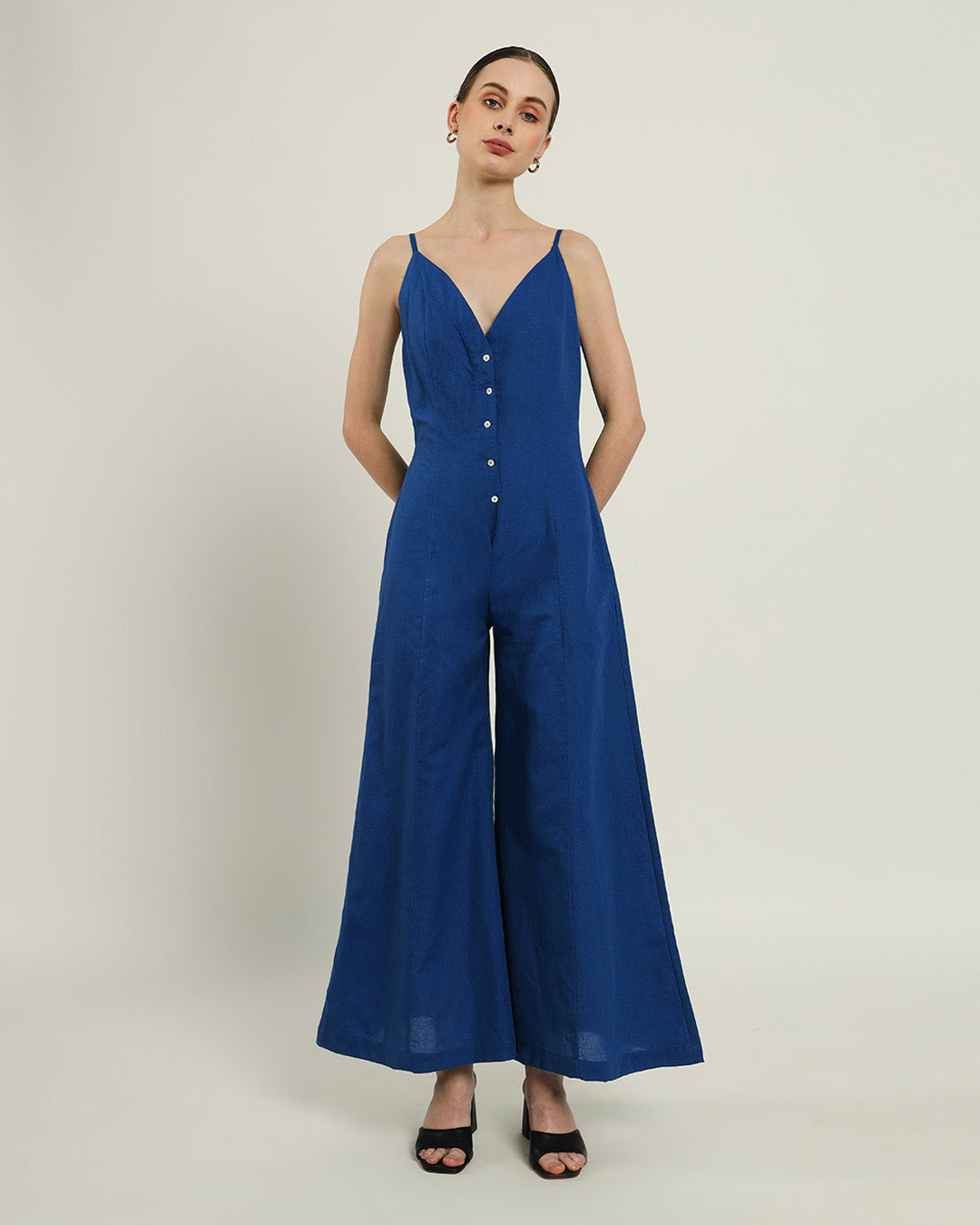 Midday High Flared Cobalt Jumpsuit