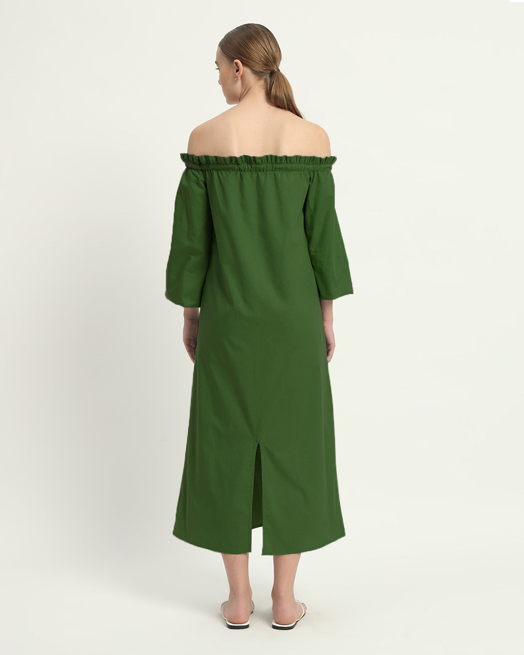 The Carlisle Emerald Cotton Dress