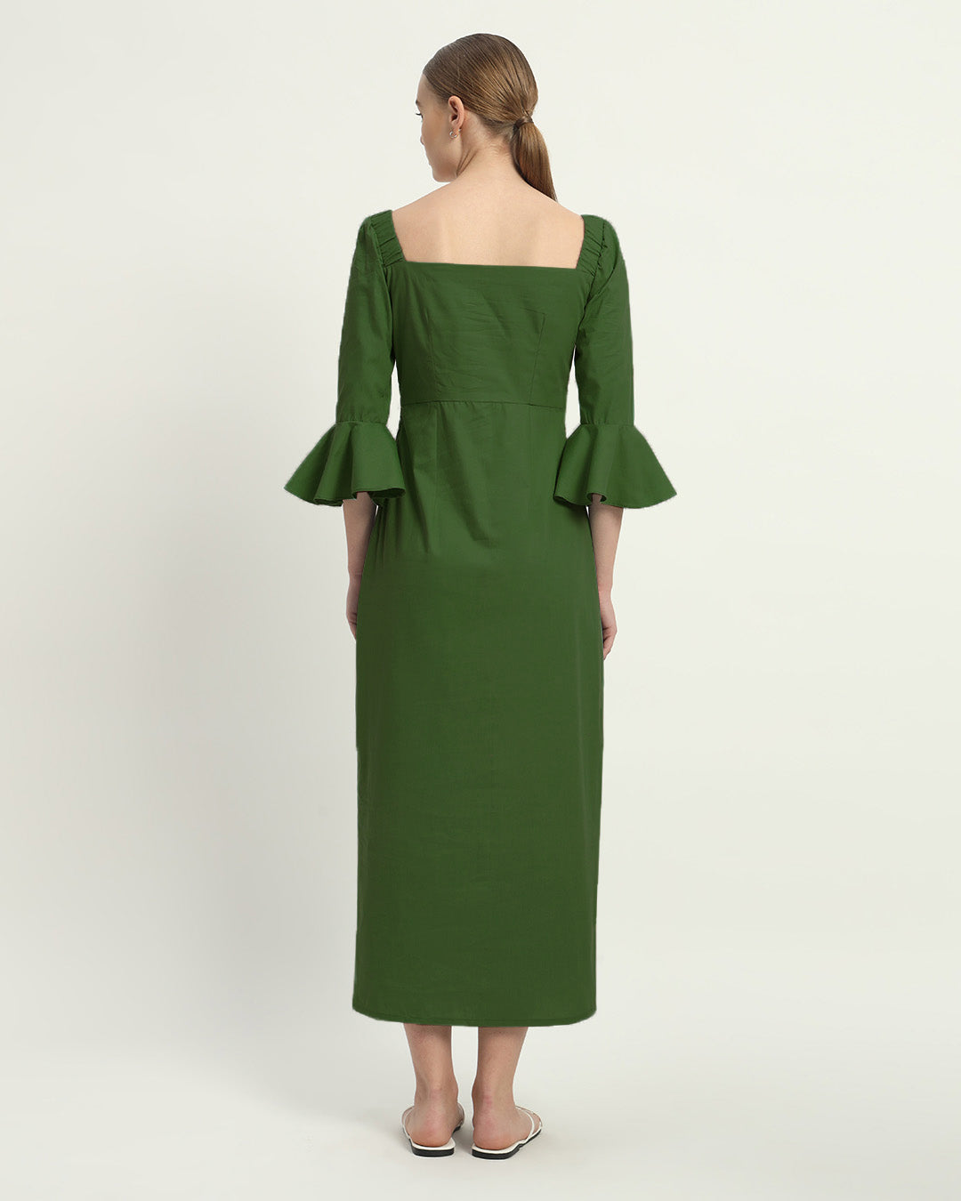 The Rosendale Emerald Cotton Dress