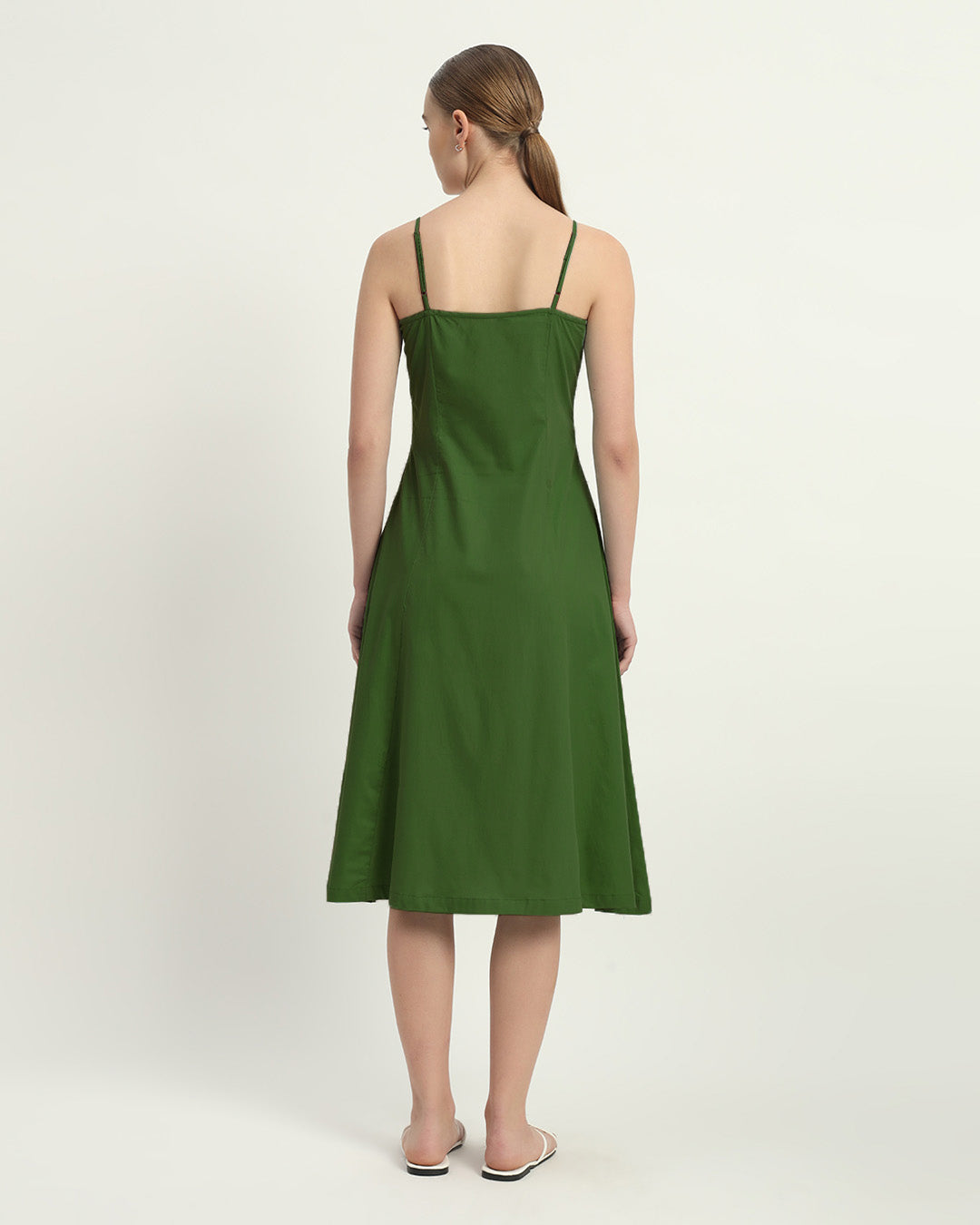 The Valatie Emerald Cotton Dress