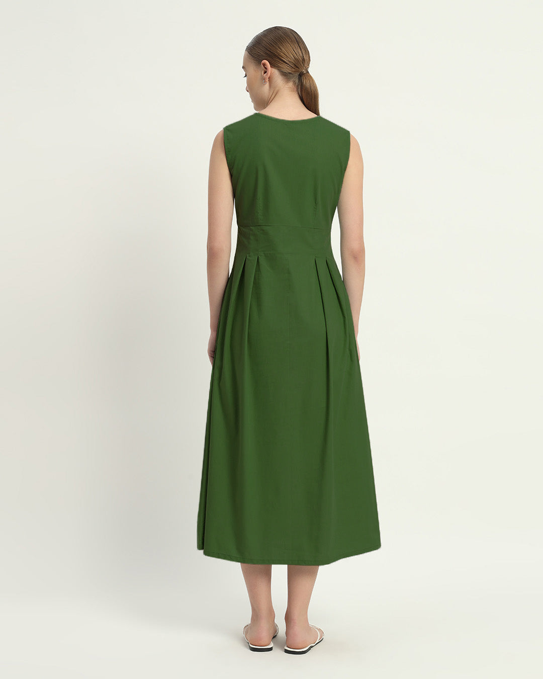 The Mendoza Emerald Cotton Dress