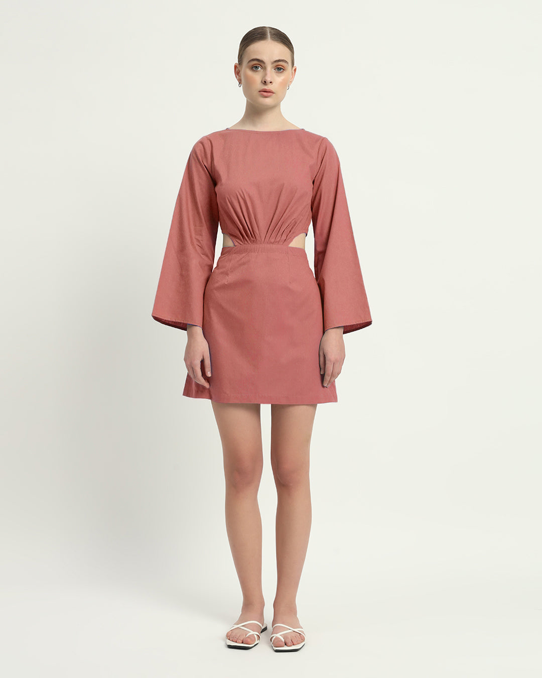 The Eloy  Ivory Pink Cotton Dress