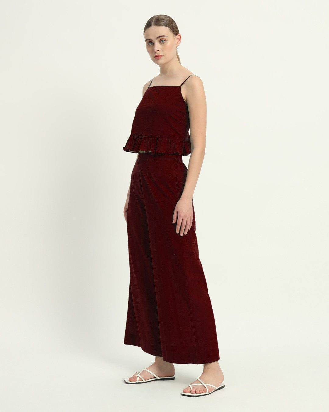 Whimsical Willow Solid Rouge Co-ord Set