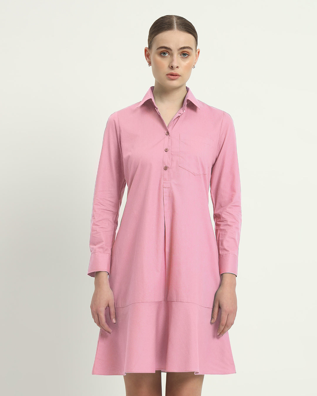 The Lyon Fondant Pink Cotton Dress