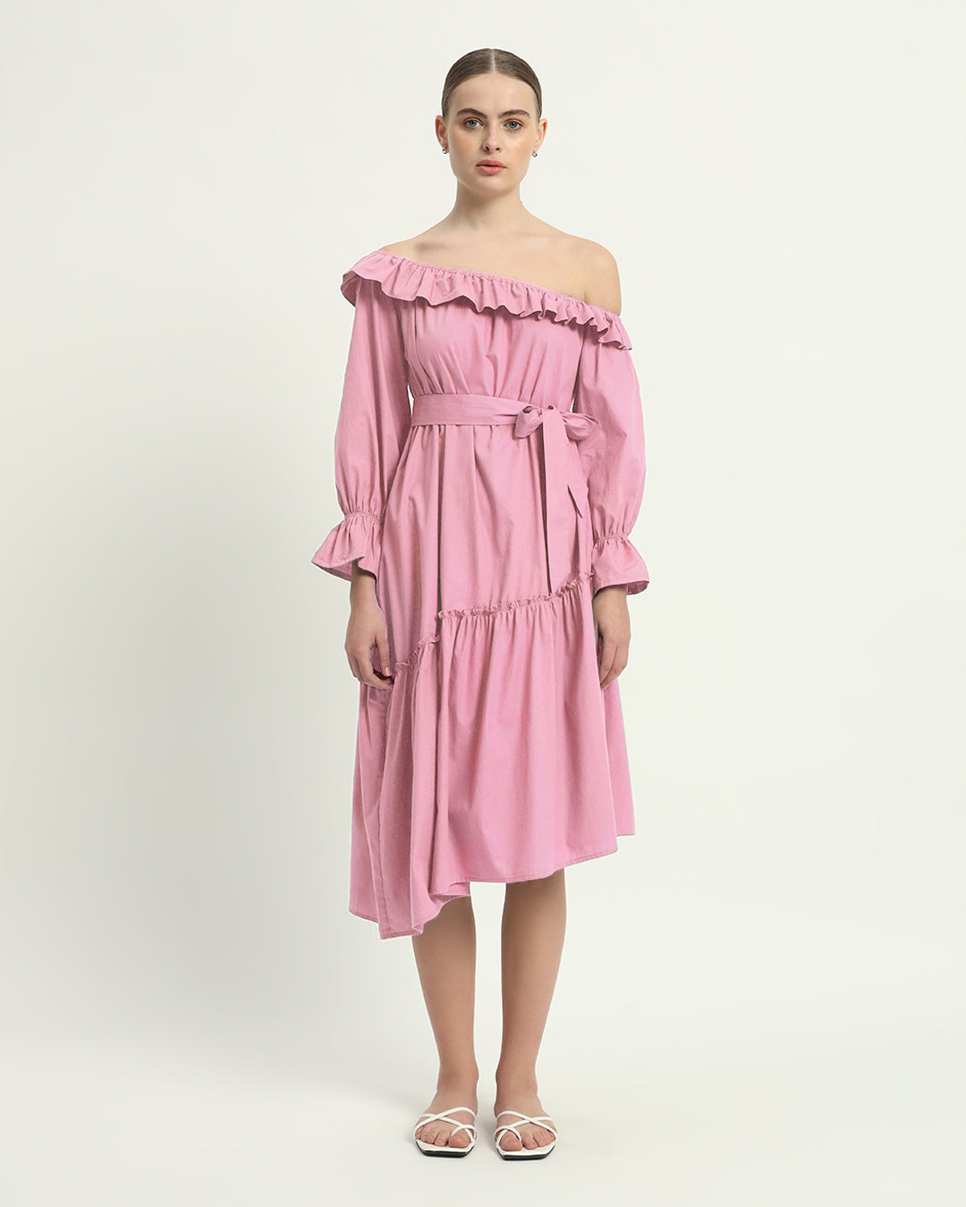 The Stellata Fondant Pink Cotton Dress