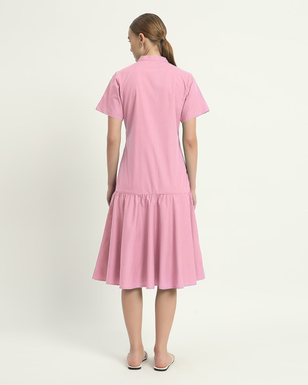 The Melrose Fondant Pink Cotton Dress