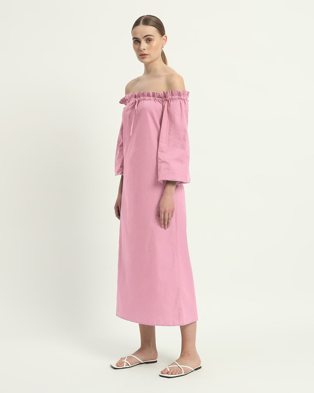The Carlisle Fondant Pink Cotton Dress