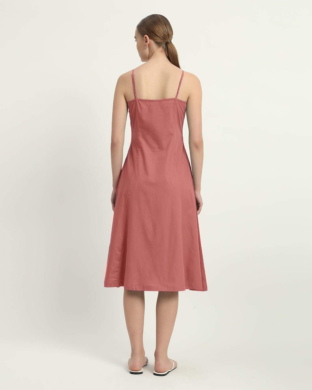 The Valatie  Ivory Pink Cotton Dress