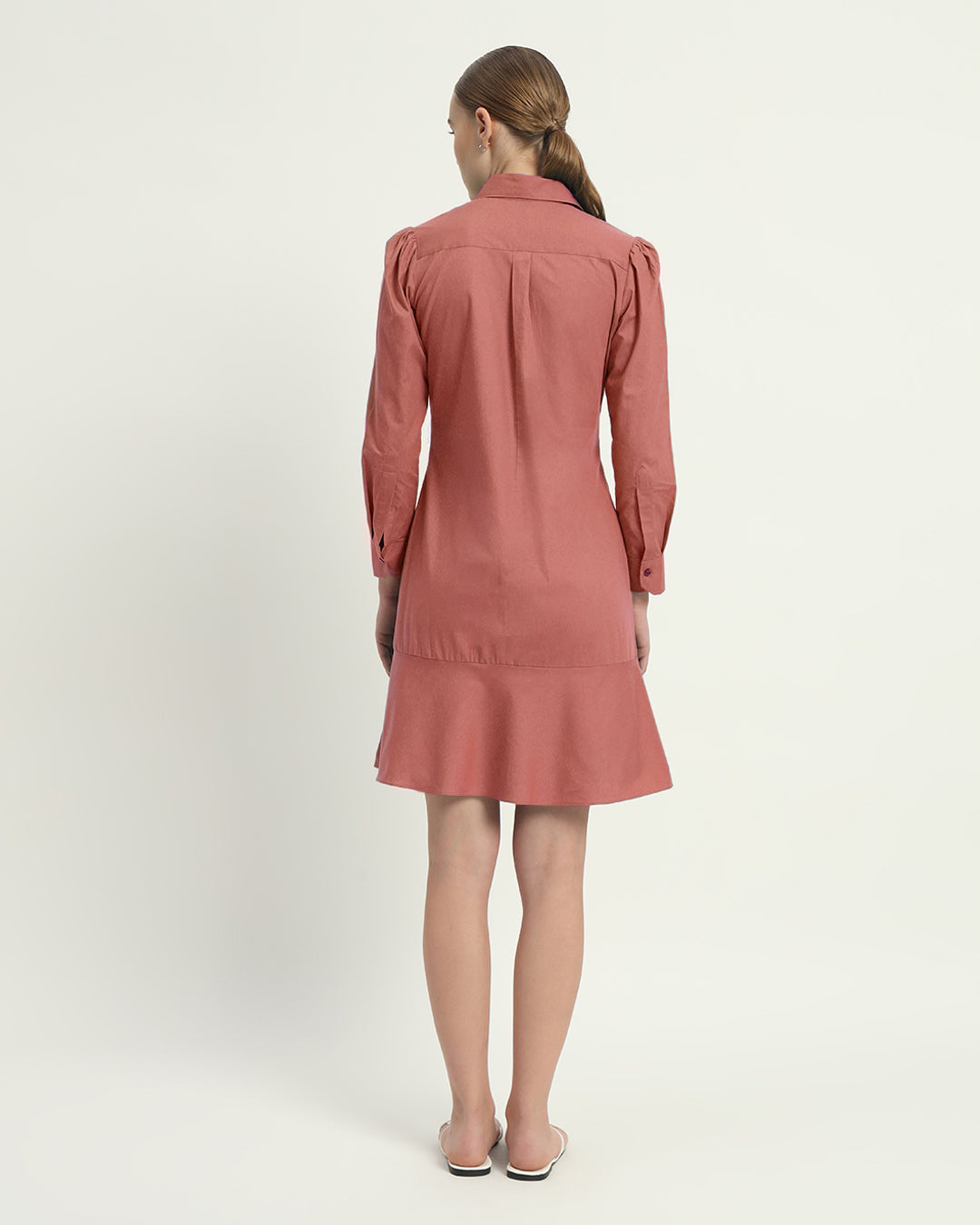 The Lyon Ivory Pink Cotton Dress