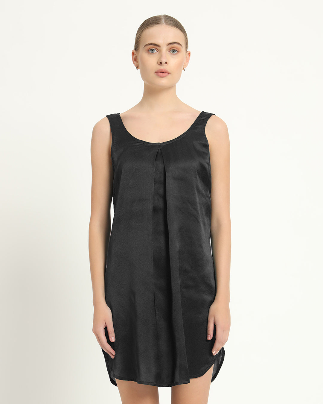 Satin Serenity Black Night Dress