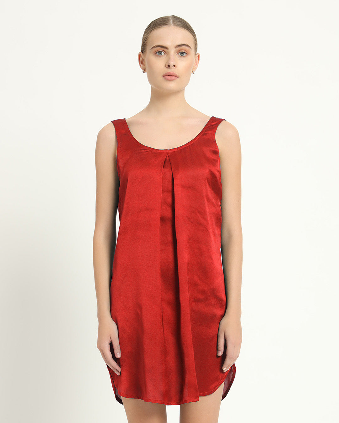 Satin Serenity Scarlet Red Night Dress