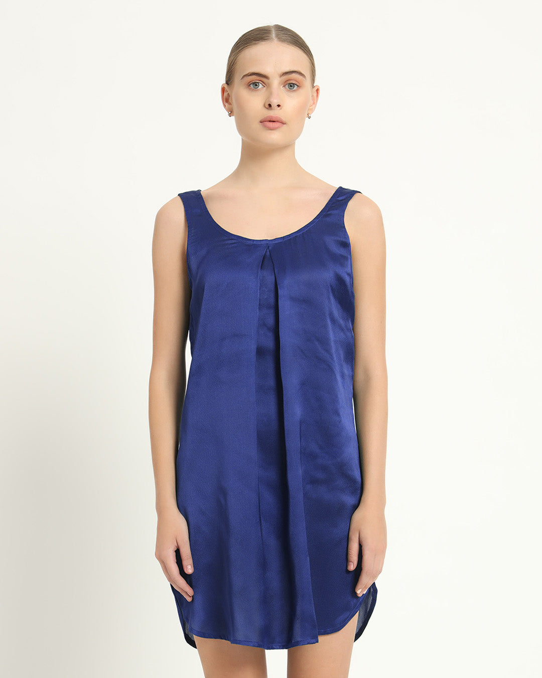 Satin Serenity Lapis Purple Night Dress