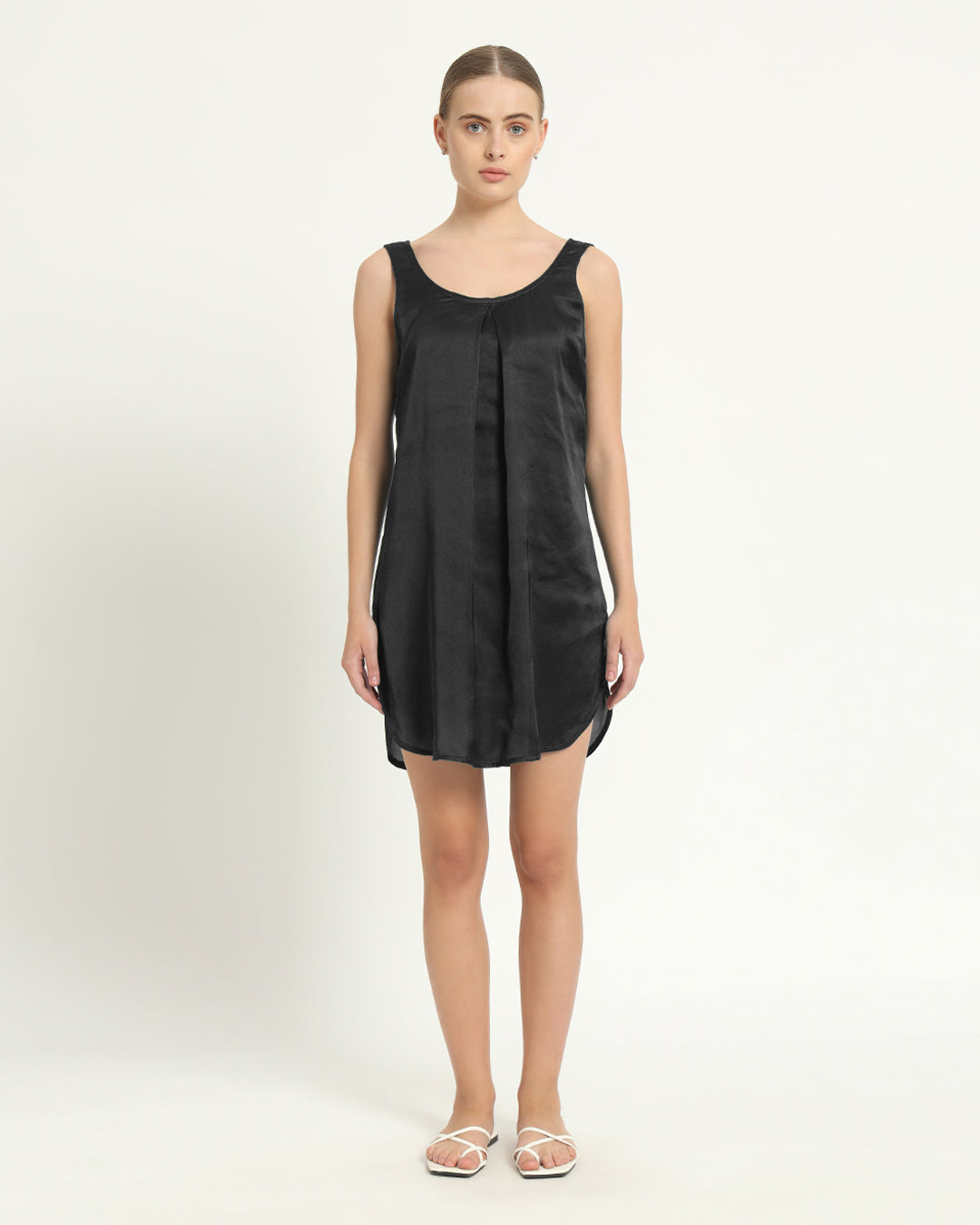 Satin Serenity Black Night Dress