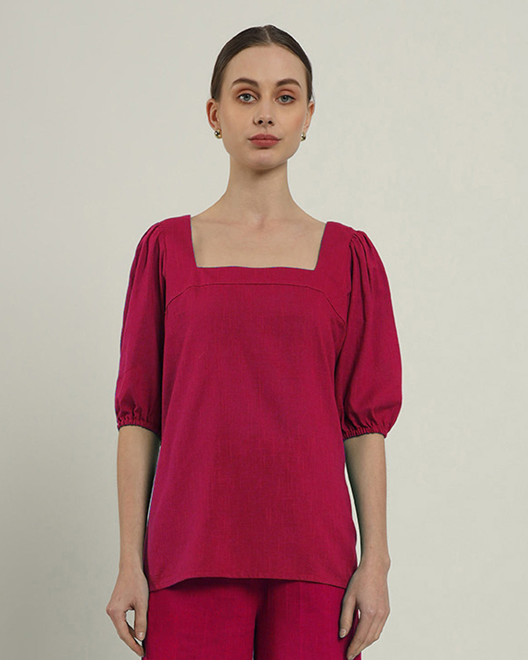 Urbanite Square Neck Berry Top (Without Bottoms)