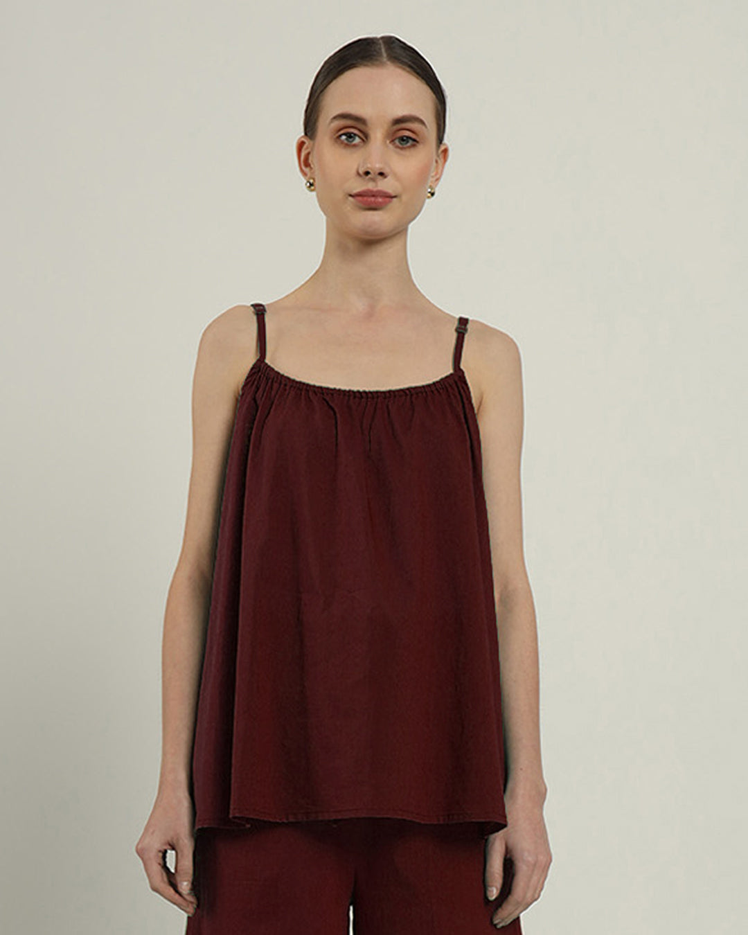 Easy Breeze Adjustable Neck Rouge Top (Without Bottoms)