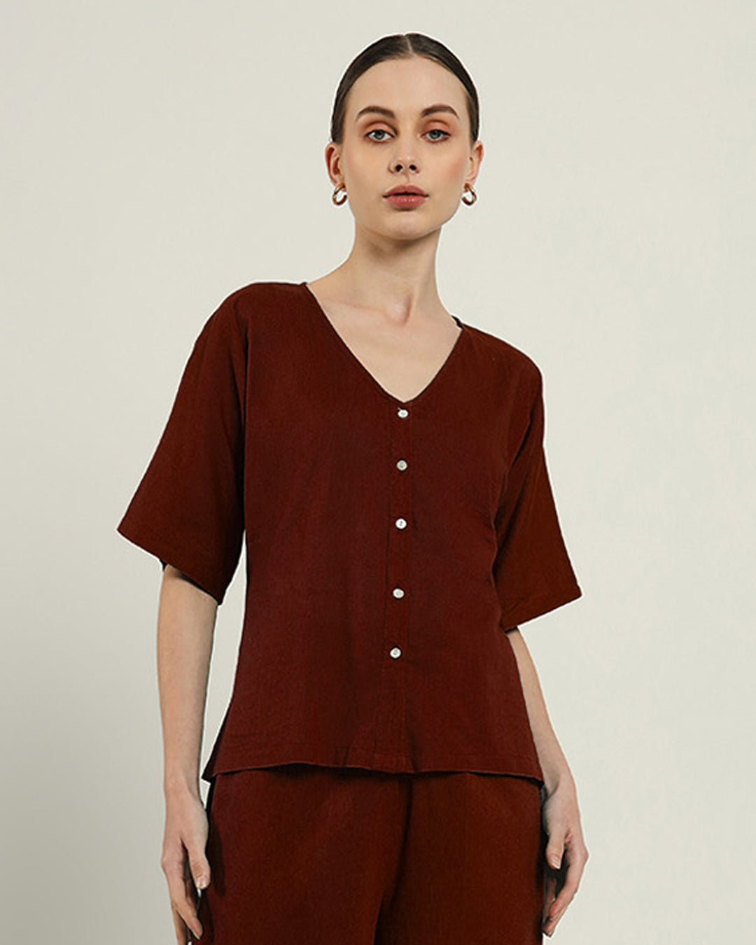 Metro Mode Shirt Rouge Top (Without Bottoms)