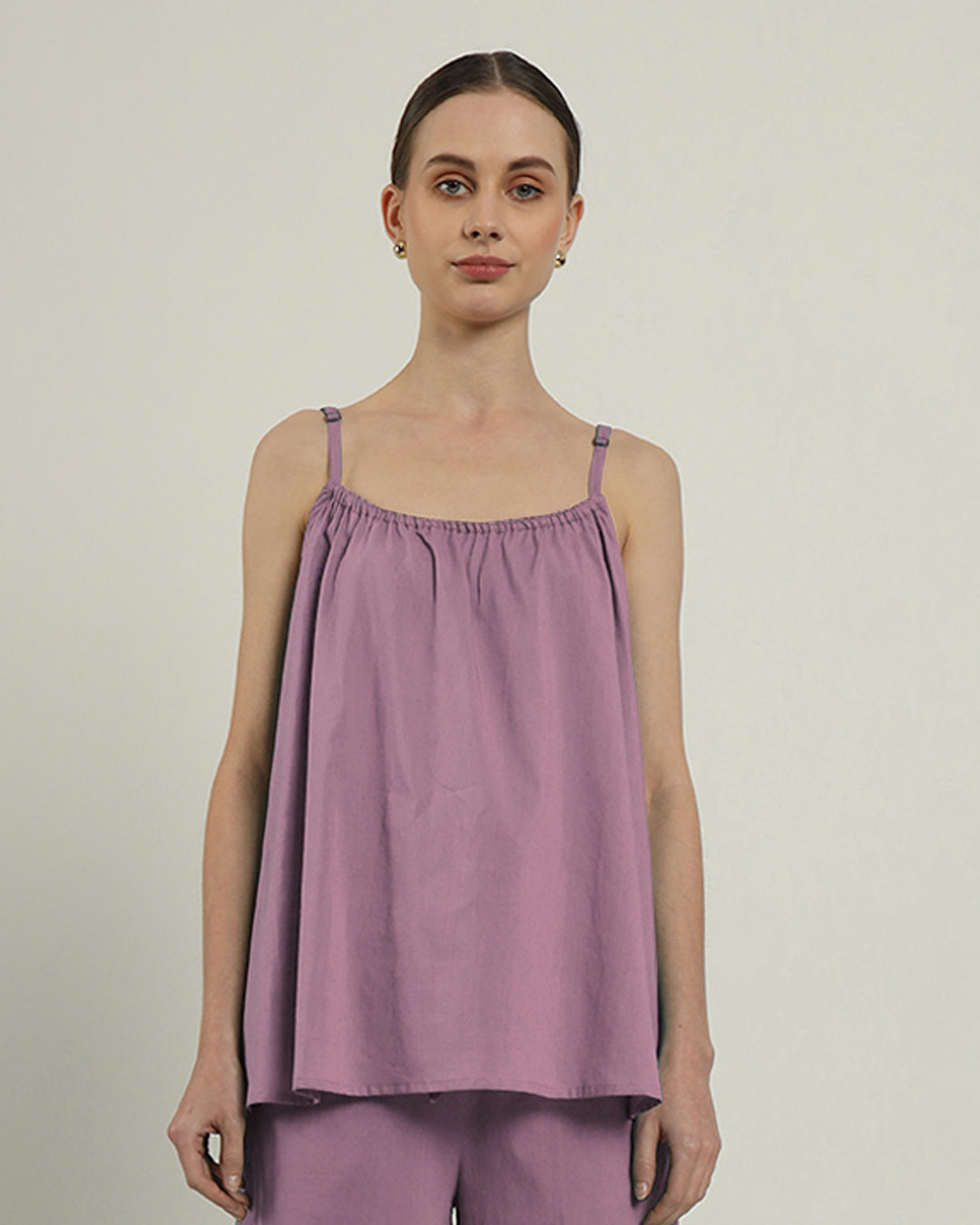 Easy Breeze Adjustable Neck Purple Swirl Top (Without Bottoms)