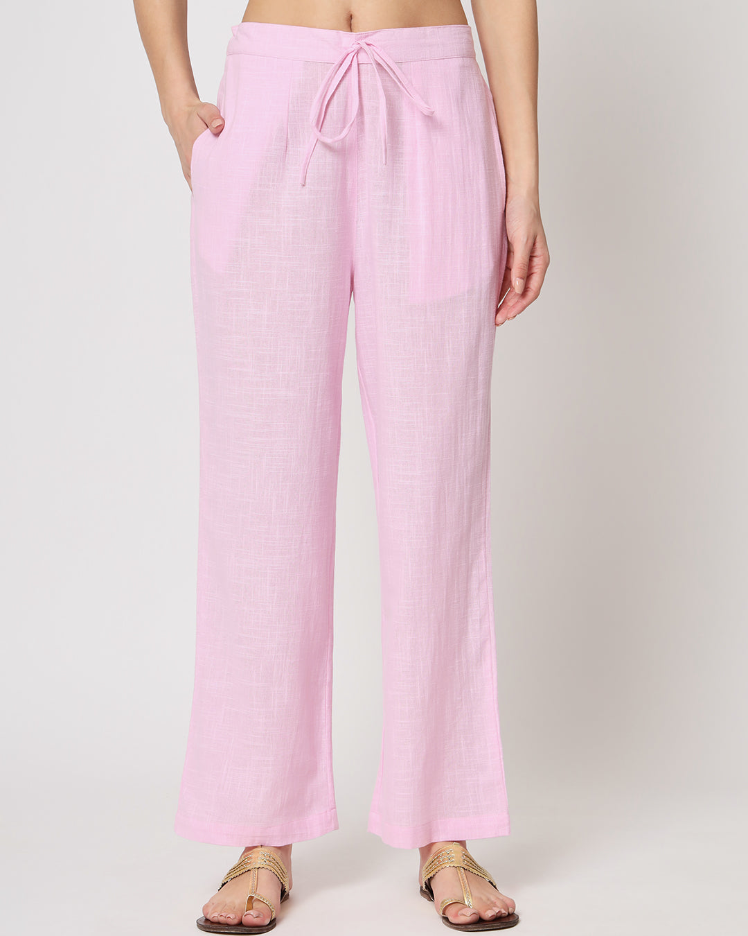 Combo: Blue Breeze & Pink Mist Straight Pants- Set of 2