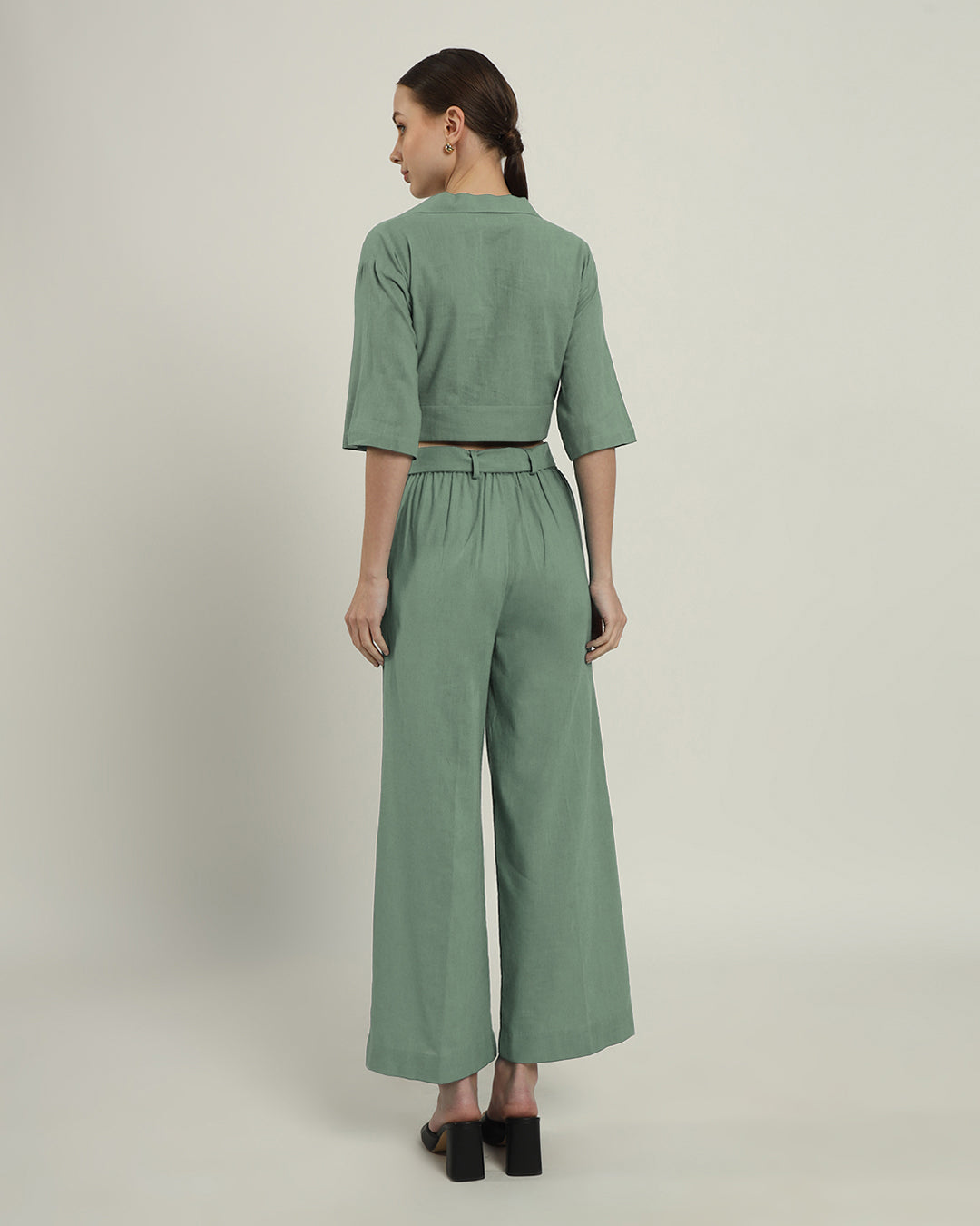 Pants Matching Set- Mint V Graceful Gathers