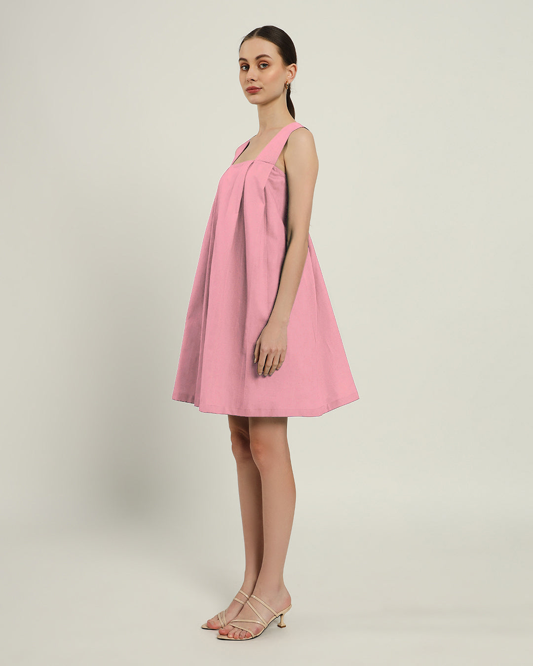 The Larissa Pink Mist Cotton Dress