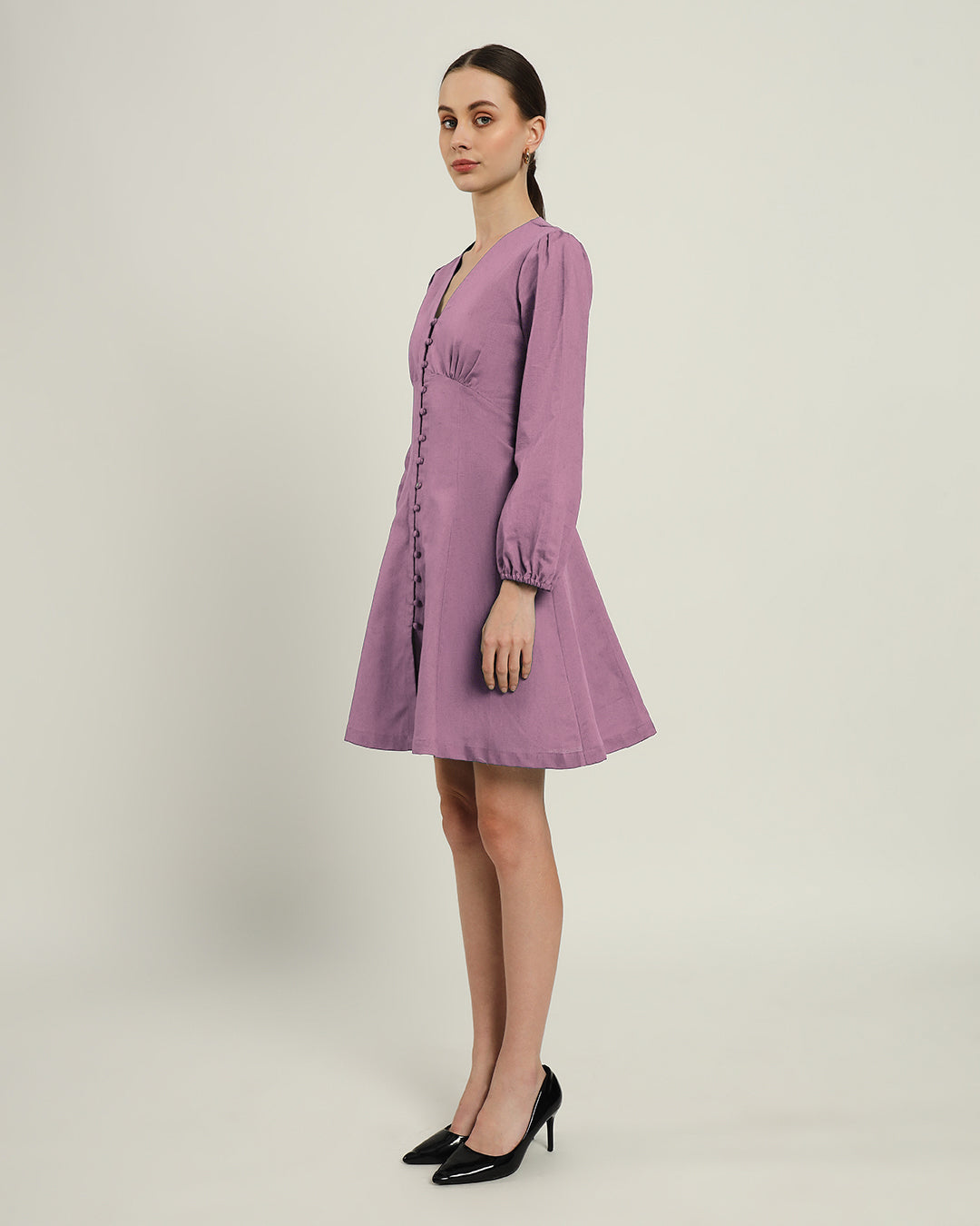 The Dafni Purple Swirl Cotton Dress