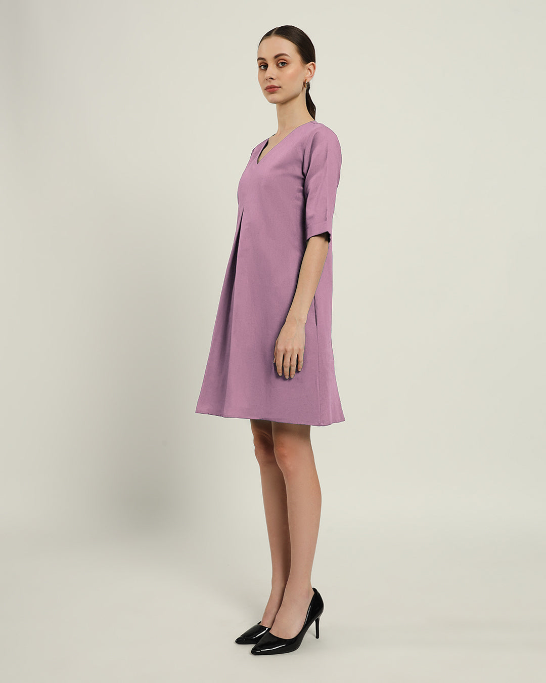 The Giza Purple Swirl Cotton Dress
