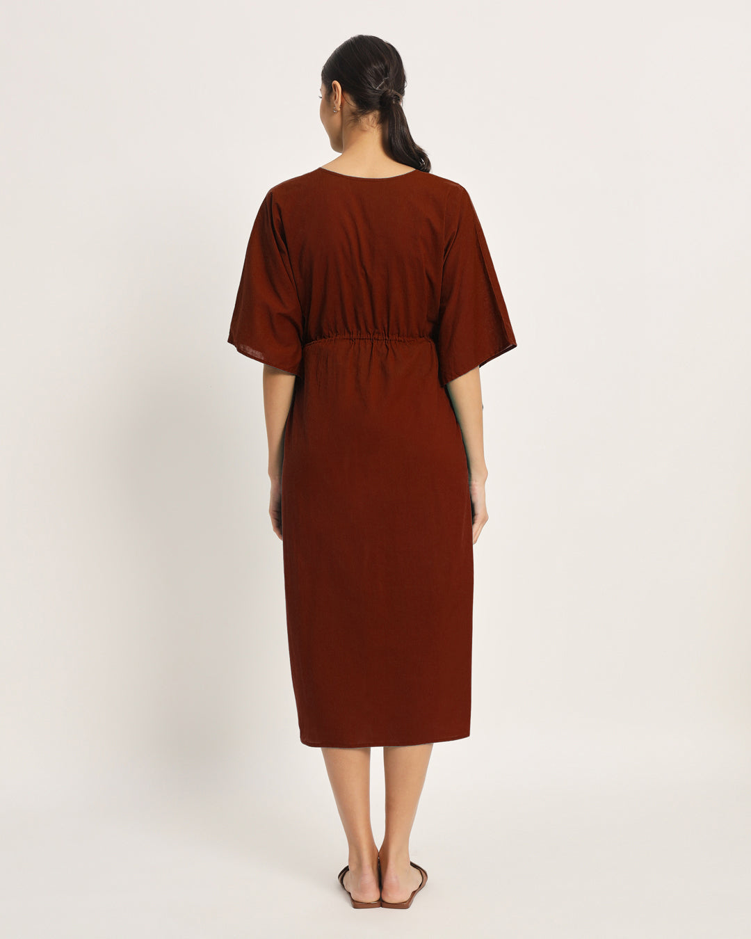 Russet Red Mommy Mode Maternity & Nursing Dress