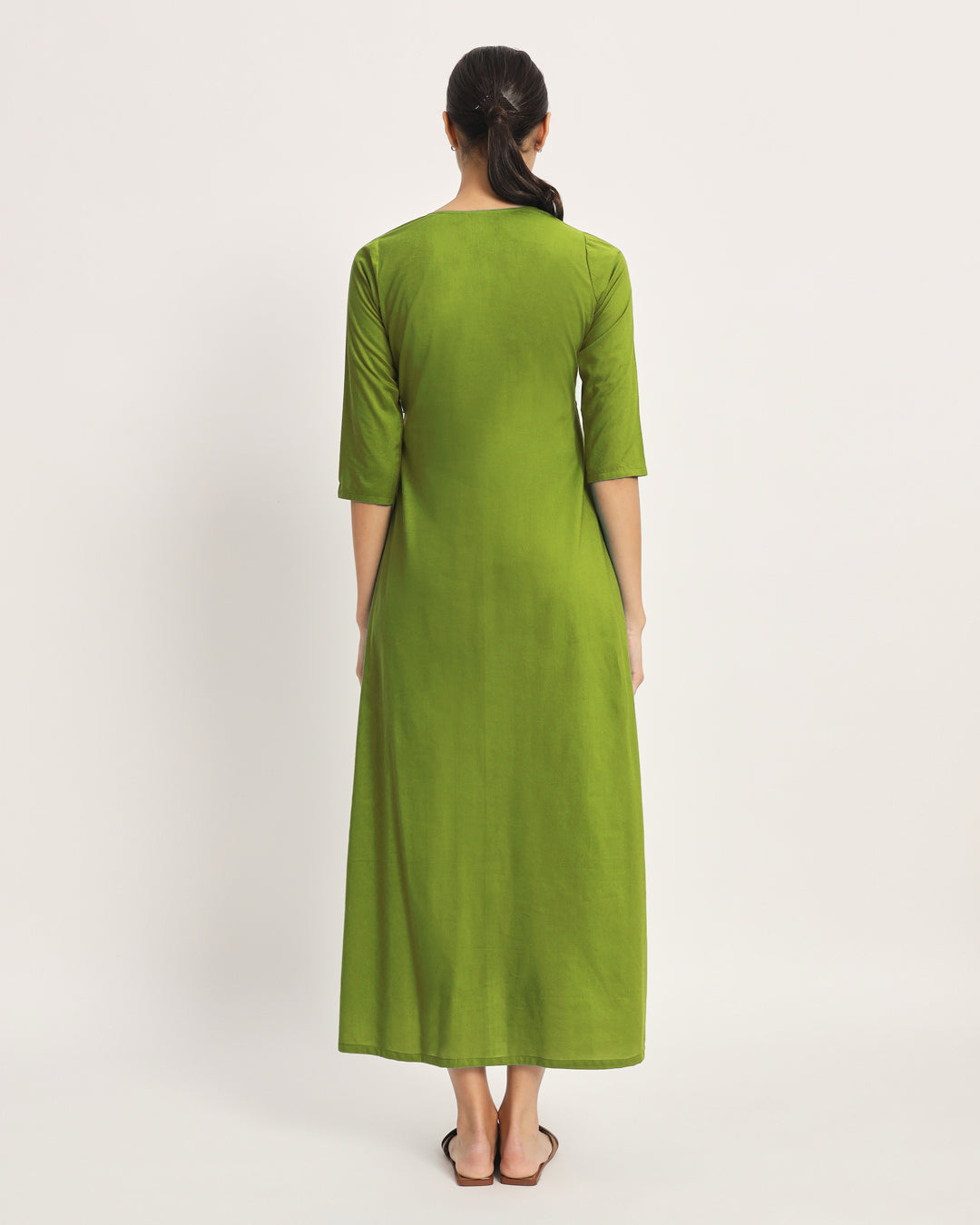 Sage Green Bump Comfort Maternity & Nursing Dress