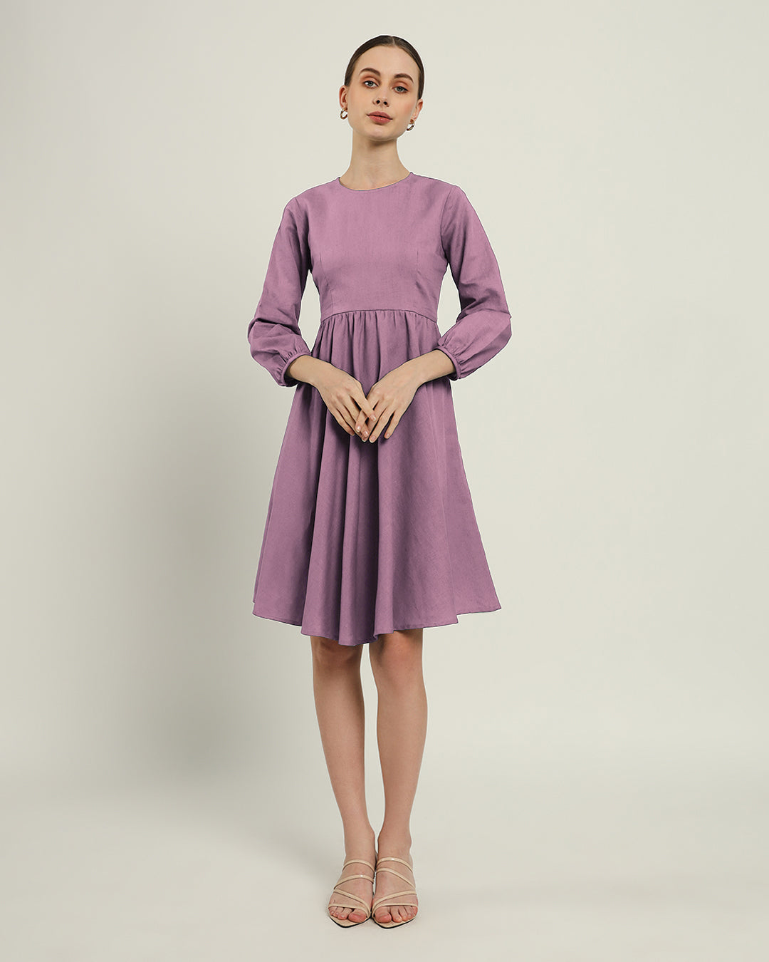 The Exeter Purple Swirl Cotton Dress
