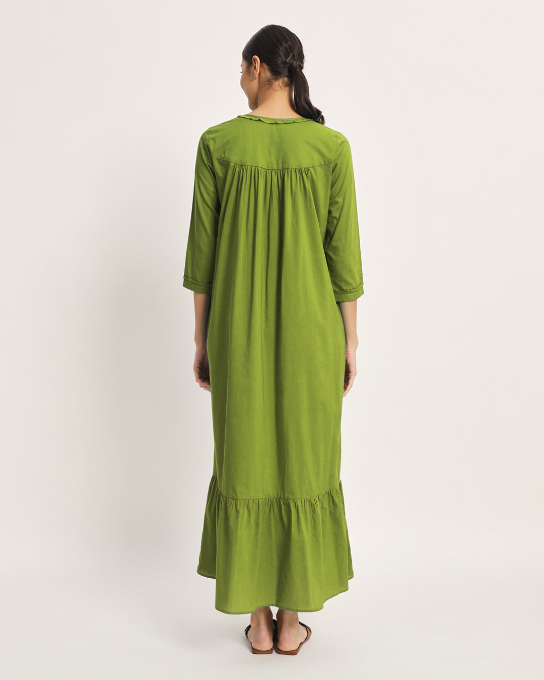 Sage Green Bella Mama Maternity & Nursing Dress