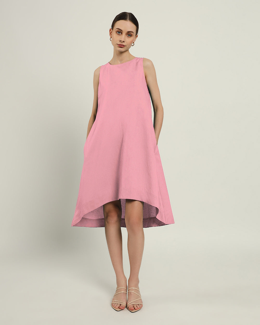 The Odesa Fondant Pink Cotton Dress