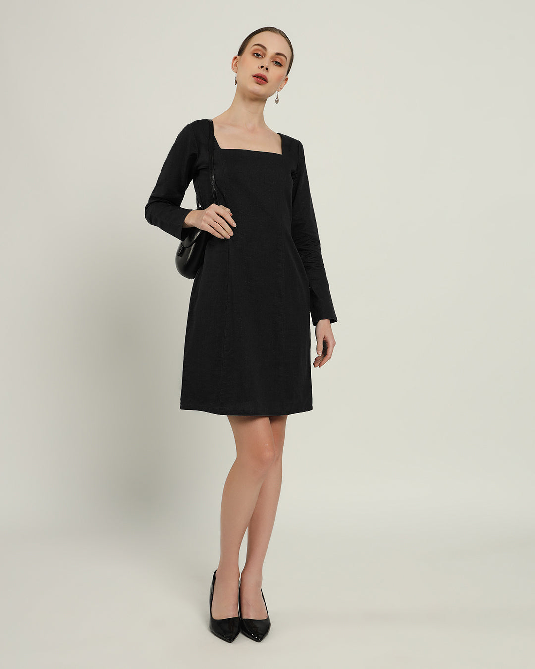 The Auburn Noir Linen Dress