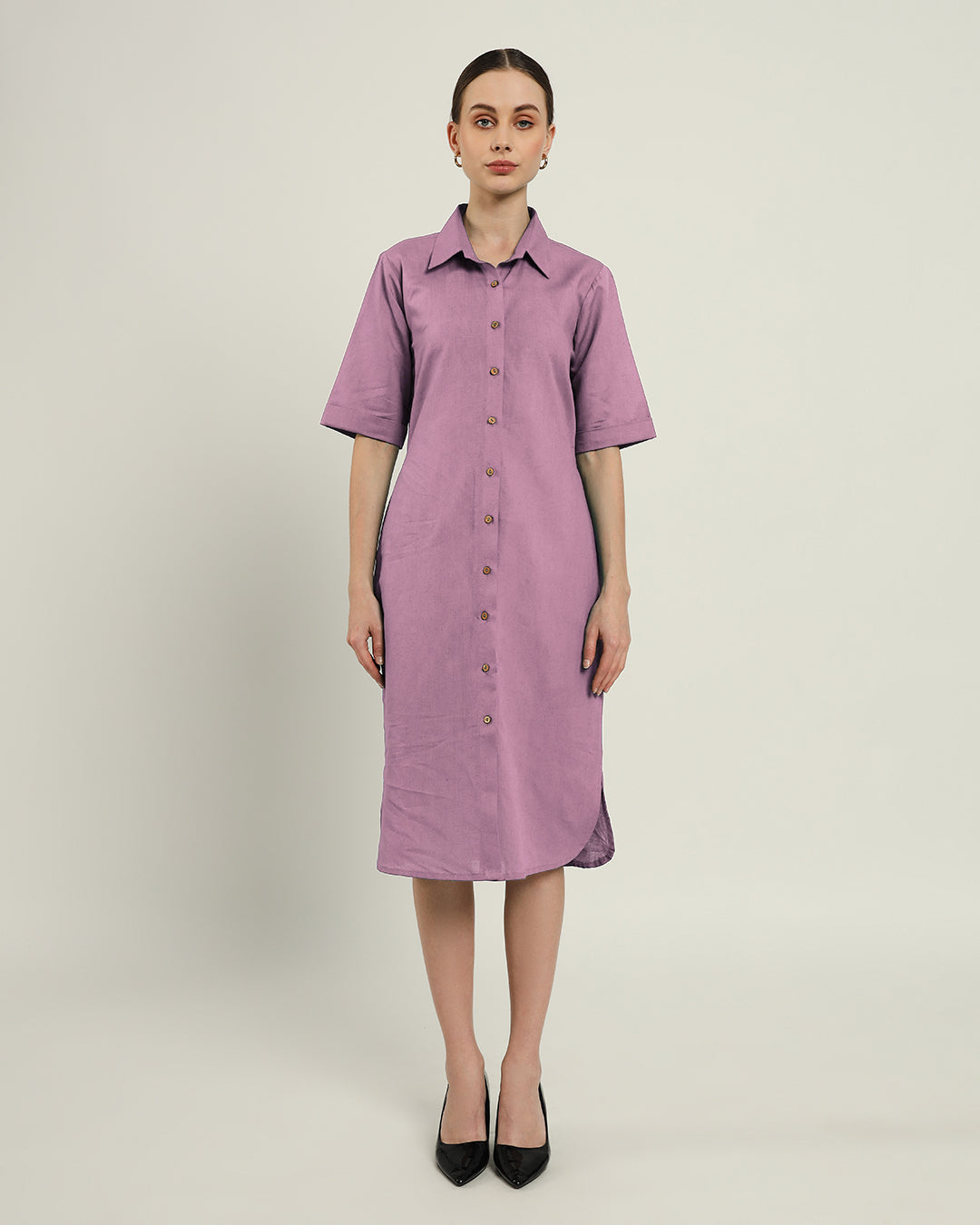 The Tampa Purple Swirl Cotton Dress