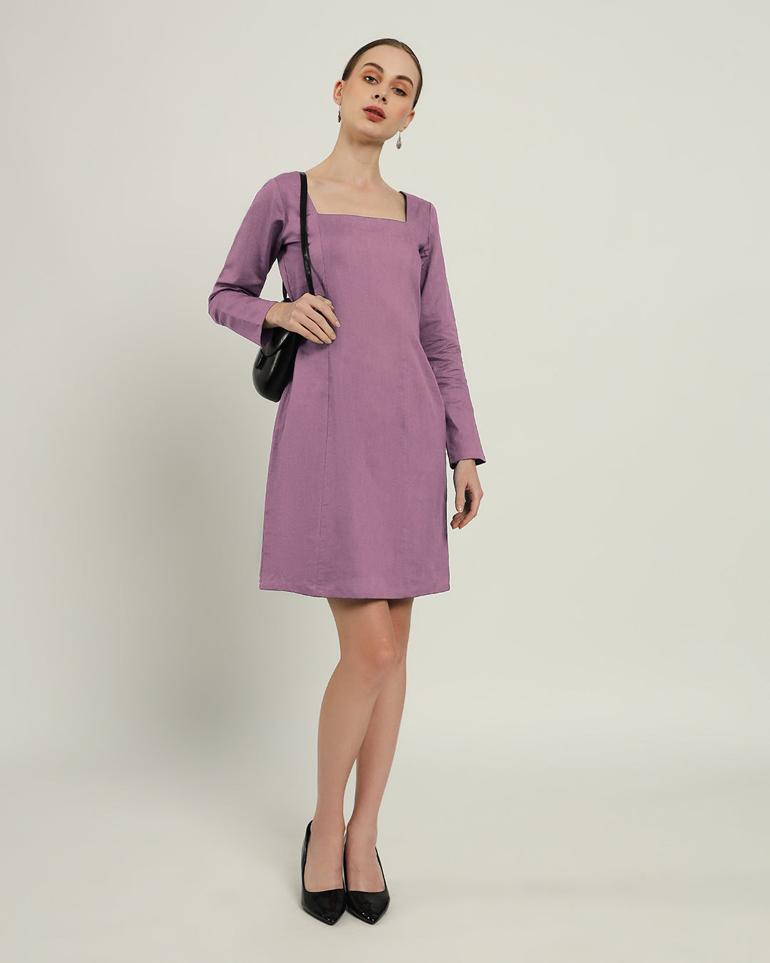 The Auburn Purple Swirl Cotton Dress