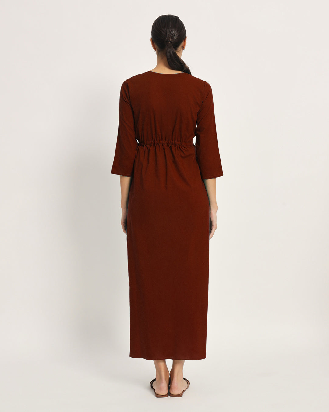 Russet Red Oh Mama! Maternity & Nursing Dress