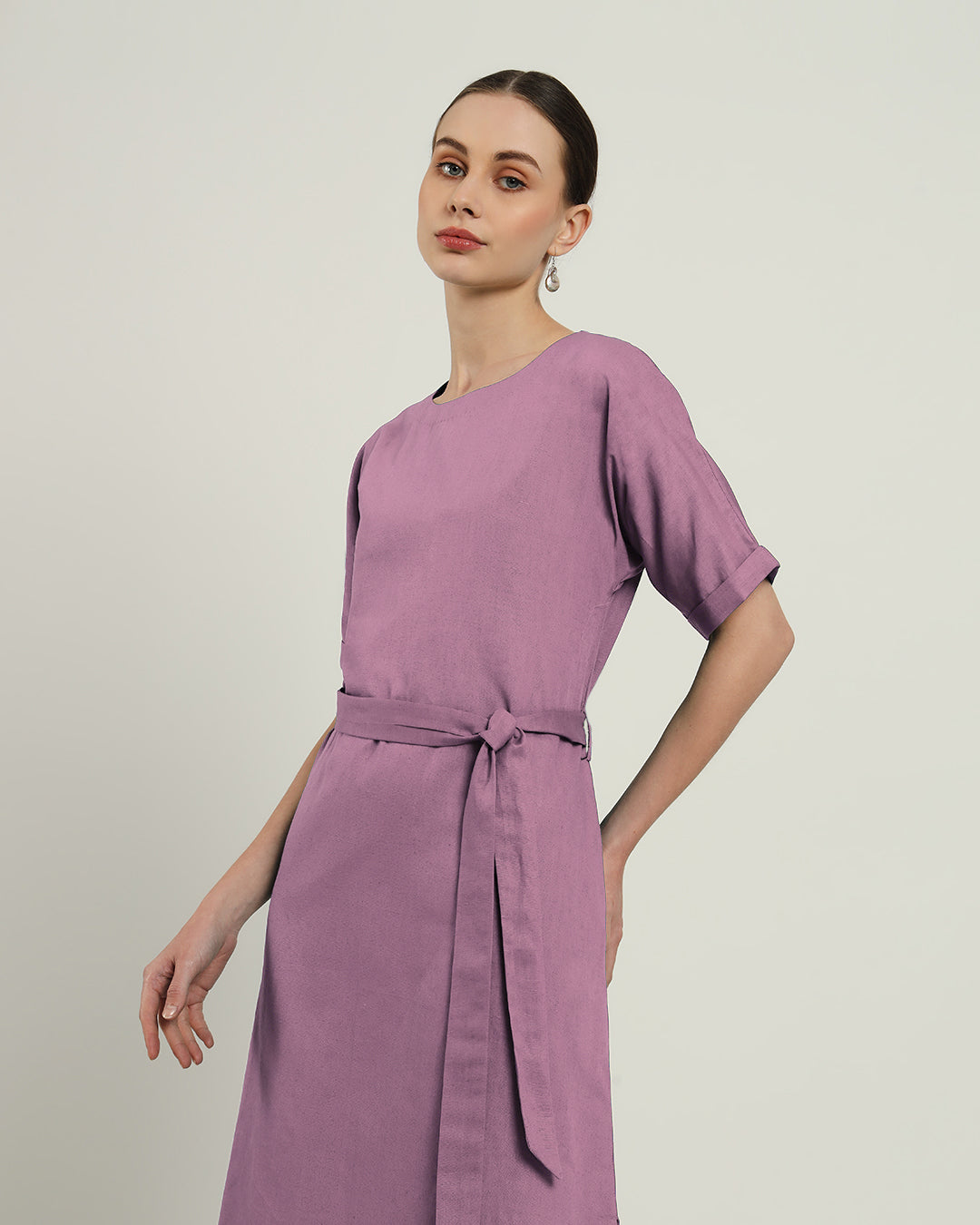 The Tayma Purple Swirl Cotton Dress
